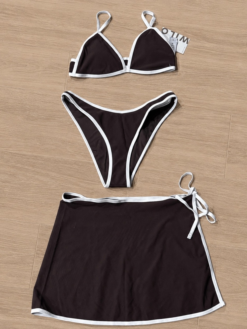 Wilo The Label Bikini Set and Matching Wrap Skirt